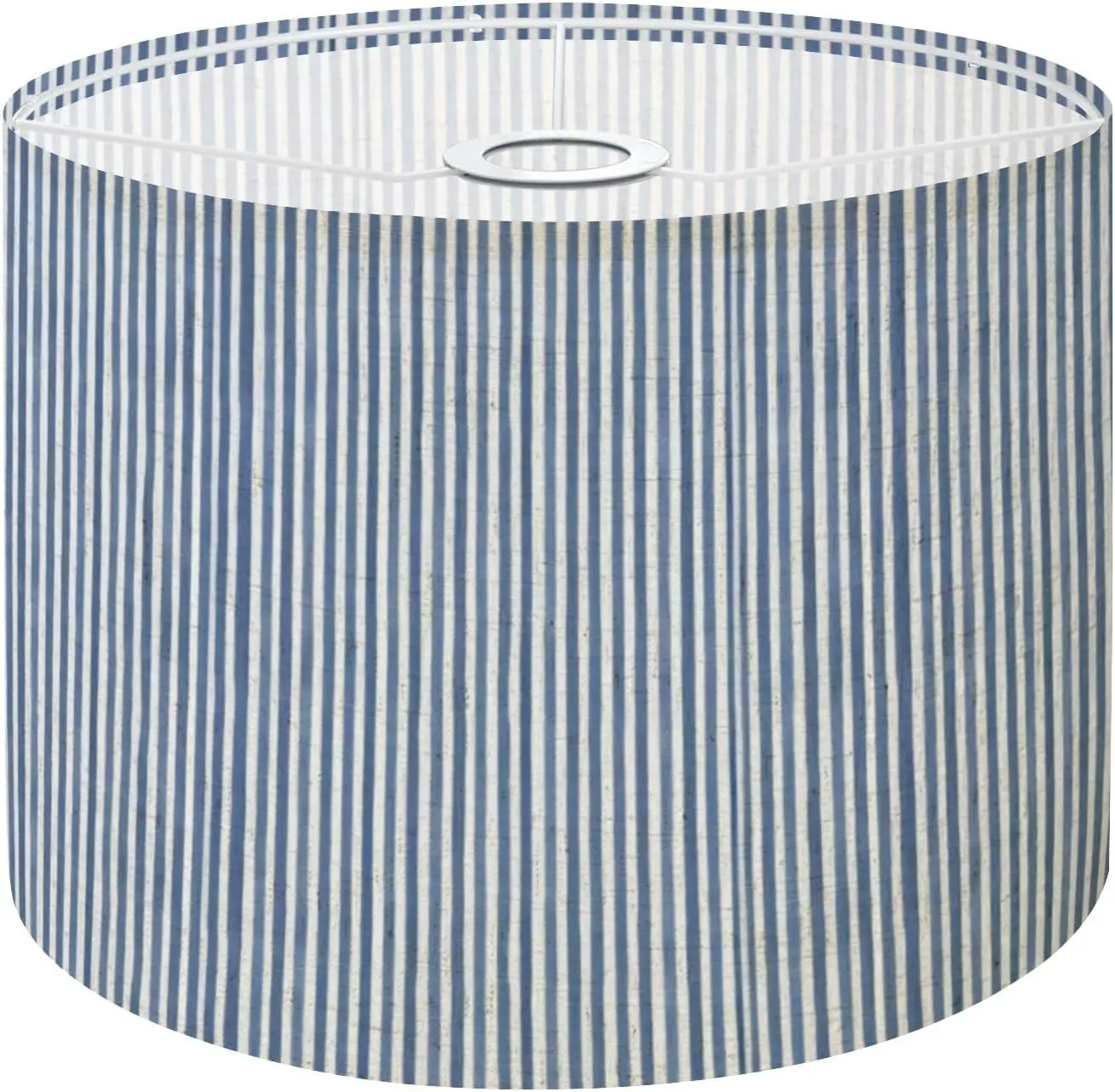 

Синие абажуры в тонкую полоску Seersucker Chambray, винтажная замена 11 x 11 футов для настольных и торшевых ламп