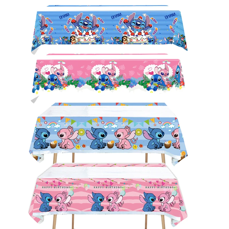 NEW Disney Stitch Tablecloth Birthday Party Decorations Baby Shower Disposable Tableware TableCover Kid Favor for Party Supplies