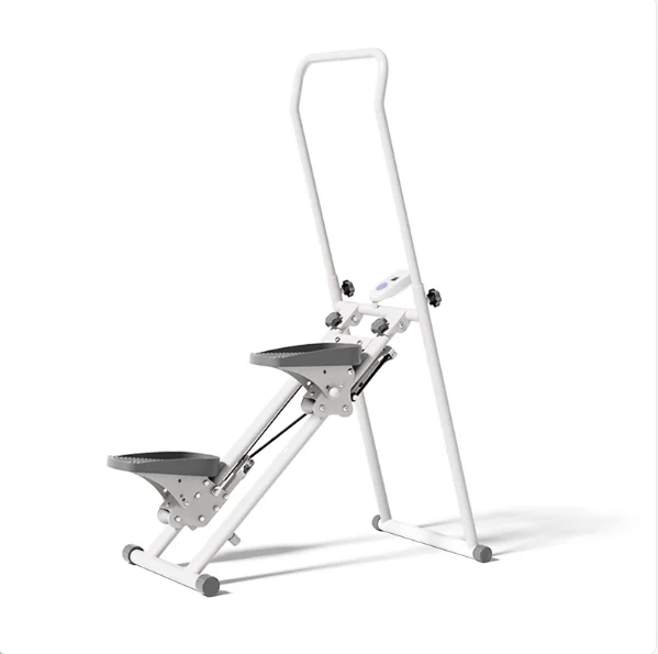 Stair Climbing Machine with Extended Pedal, Stair Stepper with Handlebar, Stair Master Foldable with Longer Pedal