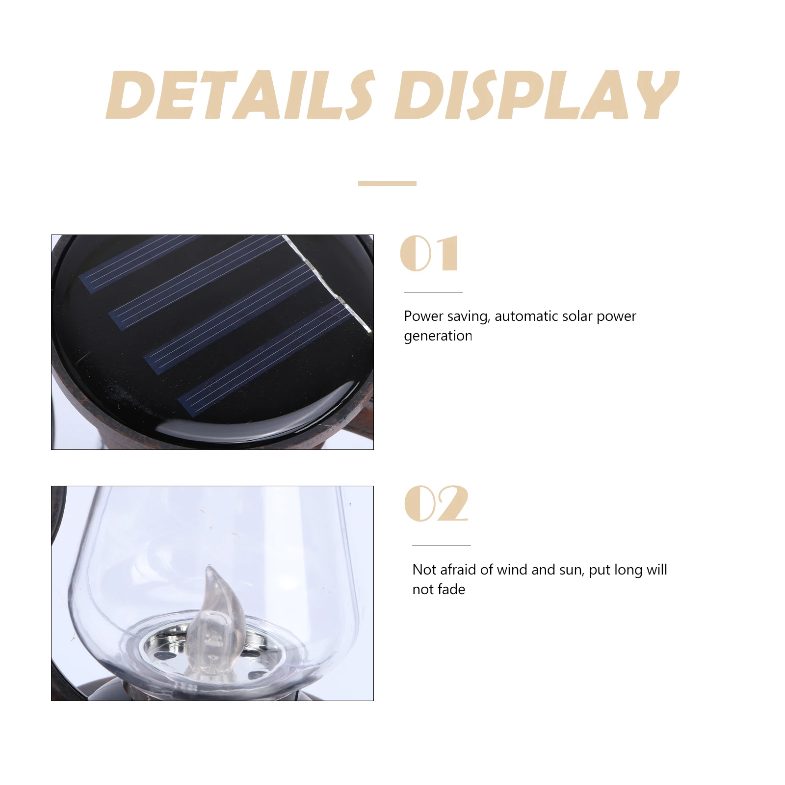 

Retro Solar Lantern Vintage Decorative Lamp LED ABS Material Outdoor Party Home Wall Hanging nament Solar Lighting