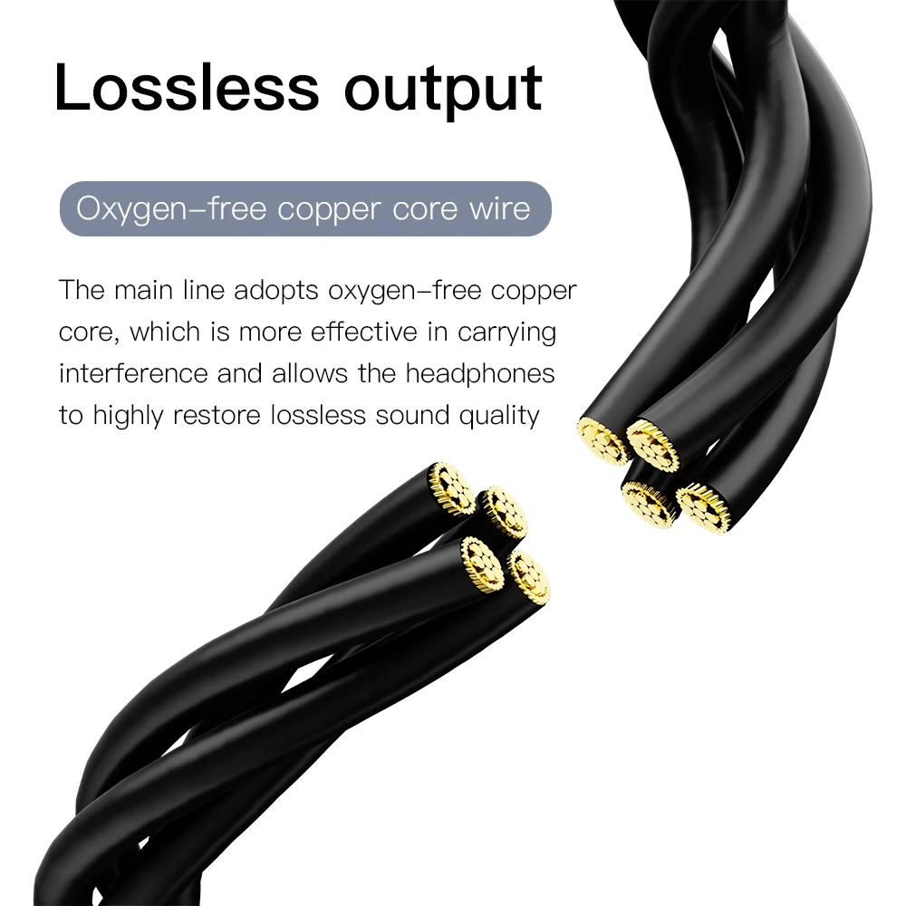 KEYSION USB-C słuchawki HIFI DSD128 słuchawki platerowane dynamiczne słuchawki douszne 32bit 384KHz Hi-Res DAC typ C zestaw słuchawkowy dla iPhone 15 Pro — zdjęcie produktu 4