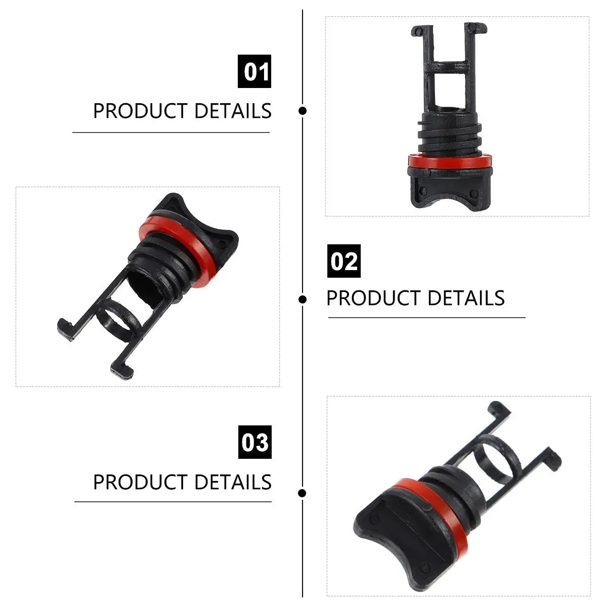 

2Pcs Waterproof Rubber Plug for Kayak Canoe Boat Drain Plugs Lightweight Durable Nylon Material Universal Design Gifts