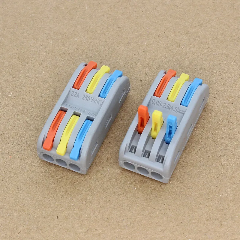 Three in Three out Quick Terminal32A 600V 3Enter3High-Power Wire Split and Parallel Connector