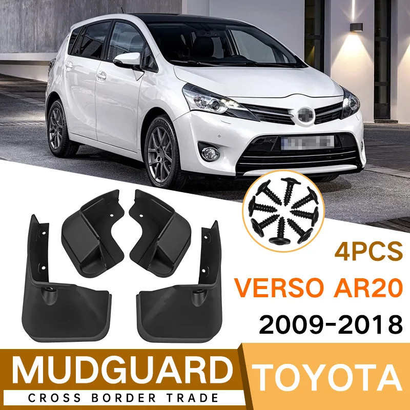 

For Toyota Verso AR20 2009-2018 Car Molded Mud Flaps Splash Guards Mudguards Front Rear Styling Front Rear Car Accessories