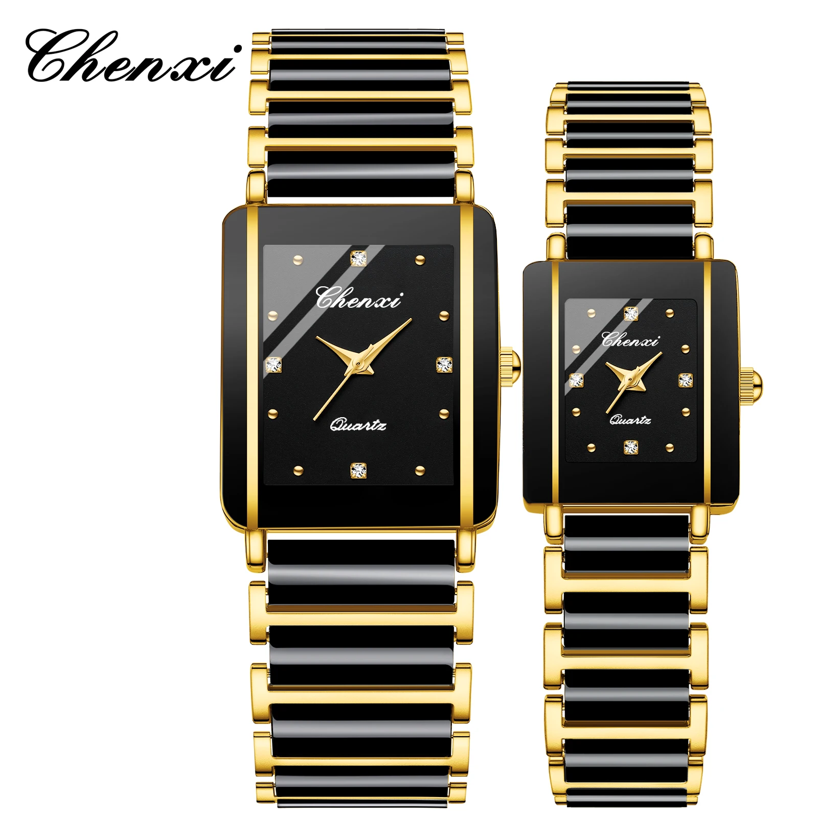 2PCS Couple Watches Ceramics Waterproof Fashion Leisure Men's and Women's Watch Reloj Mujer Romantic Birthday Gift Wristwatch