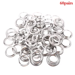 10/30/60pairs Eyelet Curtain Rings Curtain Grommet Top Silvery Metal Ring Header Curtain Accessories 4cm inner diameter