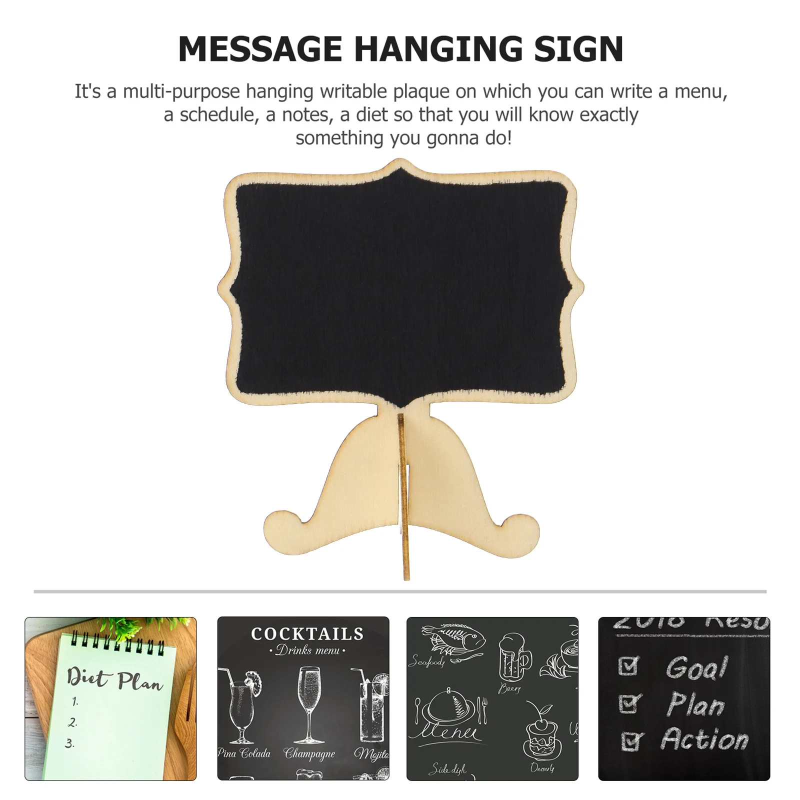 20 قطعة رسالة خشبية صغيرة السبورات قابلة لإعادة الاستخدام الوقوف السبورة للمنزل المطبخ حفل زفاف مكتب الديكور مذكرة المجلس