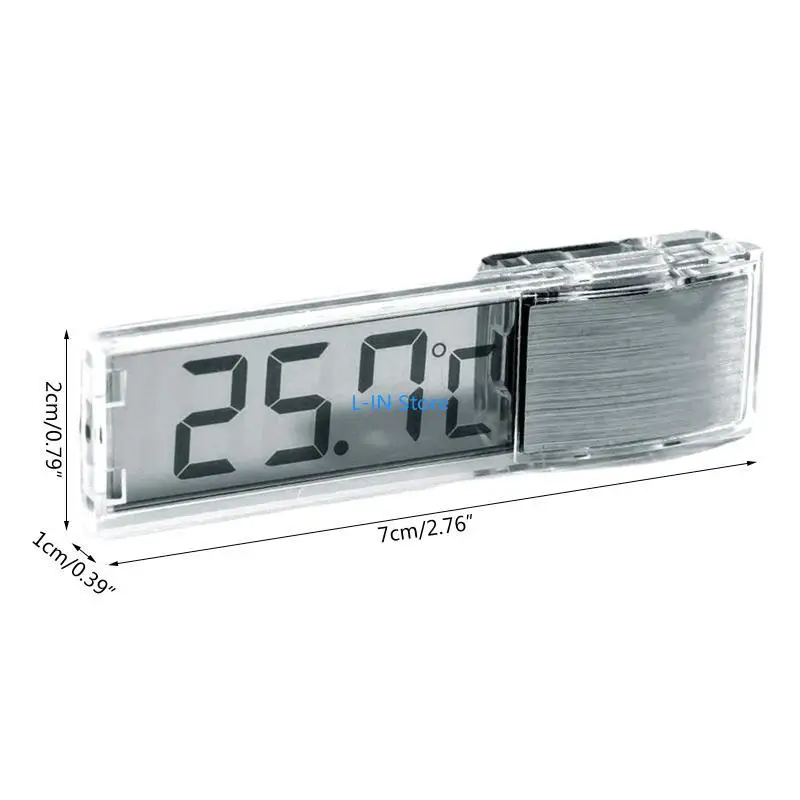 ميزان حرارة رقمي لحوض السمك، شاشة LCD مثبتة لمستشعر درجة حرارة الخزان، قراءة دقيقة لمرابيات الحيوانات ذات الحجم النحيف #6