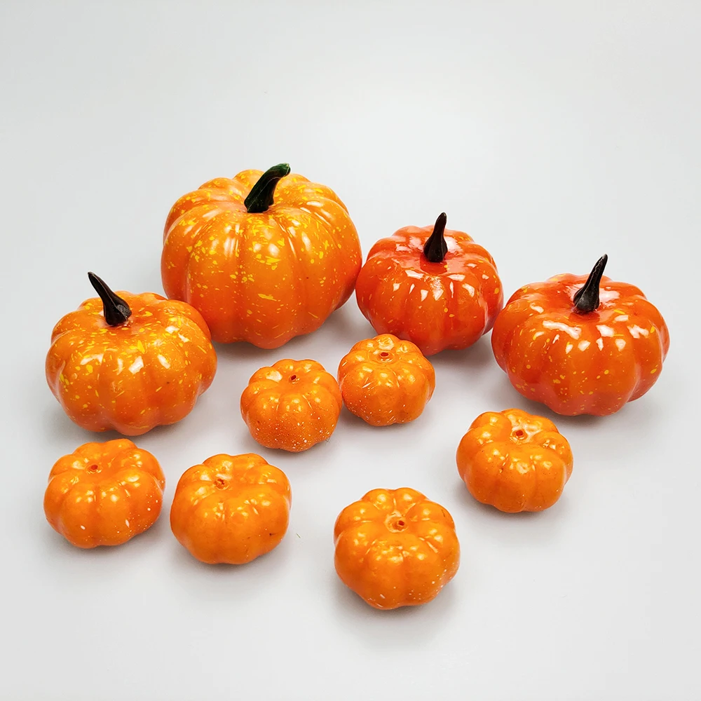 Decoración de calabaza falsa para Halloween, adorno de calabaza Artificial de espuma, simulación DIY para fiesta de Halloween 2025, otoño, hogar, Acción de Gracias