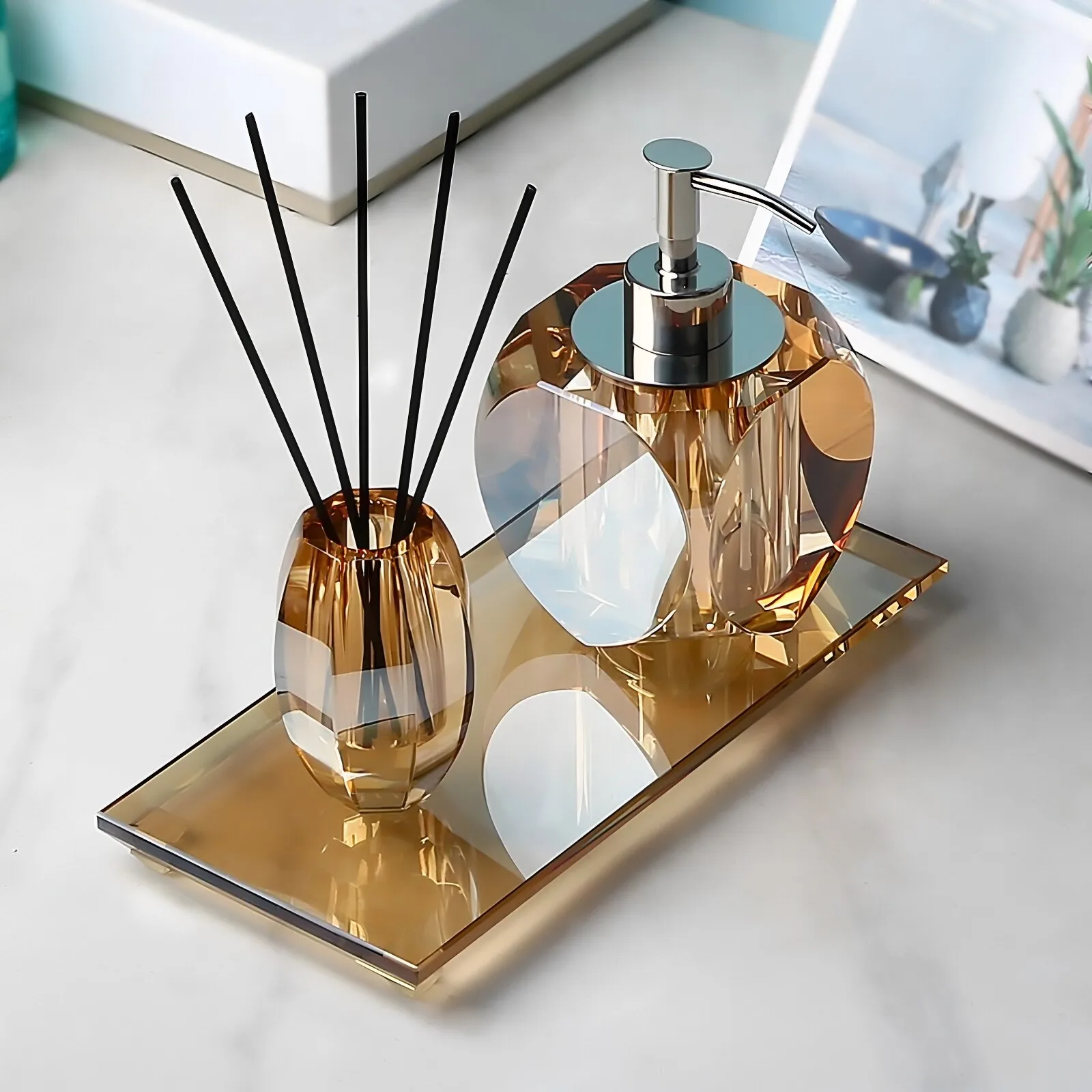 luxury-hotel-style-crystal-glass-scented-hand-sanitizer-dispenser-press-type-bathroom-decor-aromatherapy-tray-set-for-home