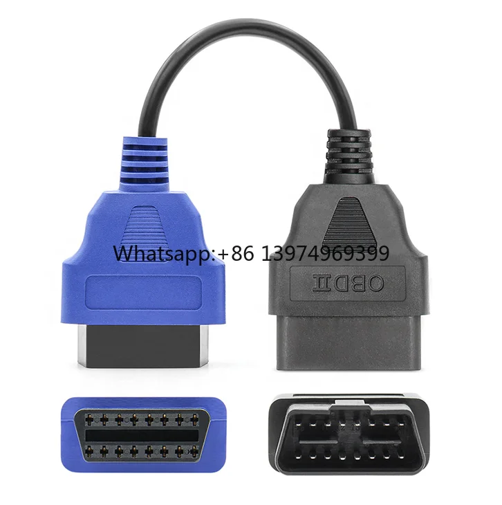 DC 12V 6 Color Auto OBD2 Connector Diagnostic Adapter Cable for Fiat