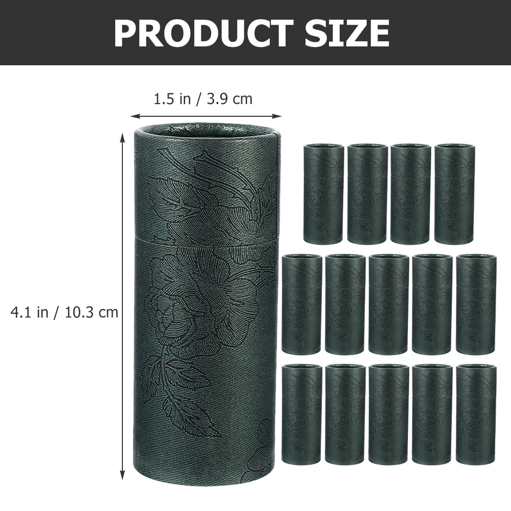 15 Pcs Essential Oil Bottle Paper Tube Box Tea Holder Can Packaging Case Gift Jar Storage Leaf