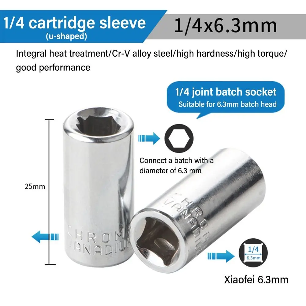 Durable Universal Ratchet Adapter 1/4 3/8 1/2 Hand Too Hex Bit Adapter Impact Converter Electric Drill