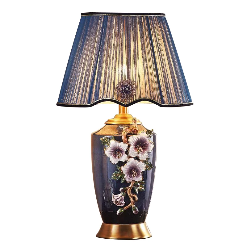 APRIL Modern Ceramics Table Lamp LED Vintage Creative Luxury Brass Desk Light For Home Living Room Study Bedroom Bedside