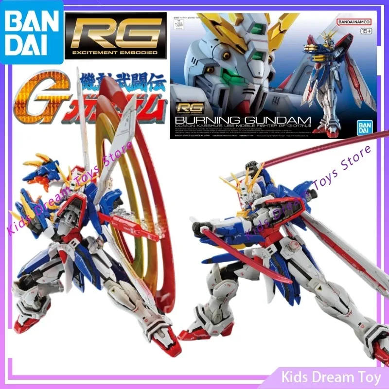 

Assembly Bandai Genuine in Stock Original RG GUNDAM Anime GF13-017NJⅡ BURNING GUNDAM Action Figures Toys Gifts Collectible Model