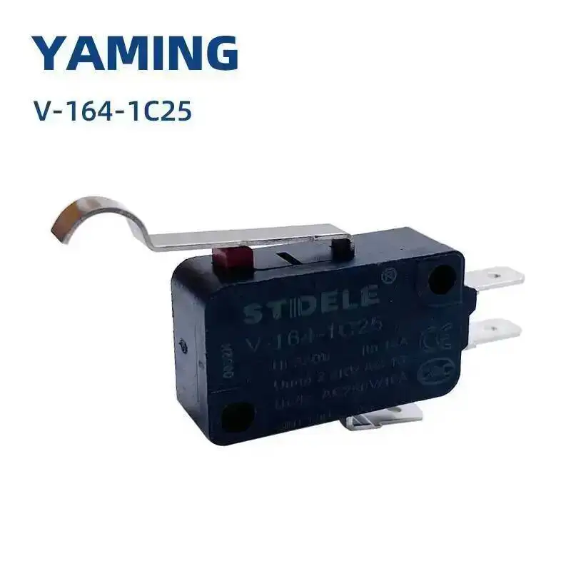 5pcs Micro Switch Limit Travel Switches Silver Contact Momentary Self-reset Handle V-16 V-161 V-162 V-163 V-164 V-165 V-166-1C25