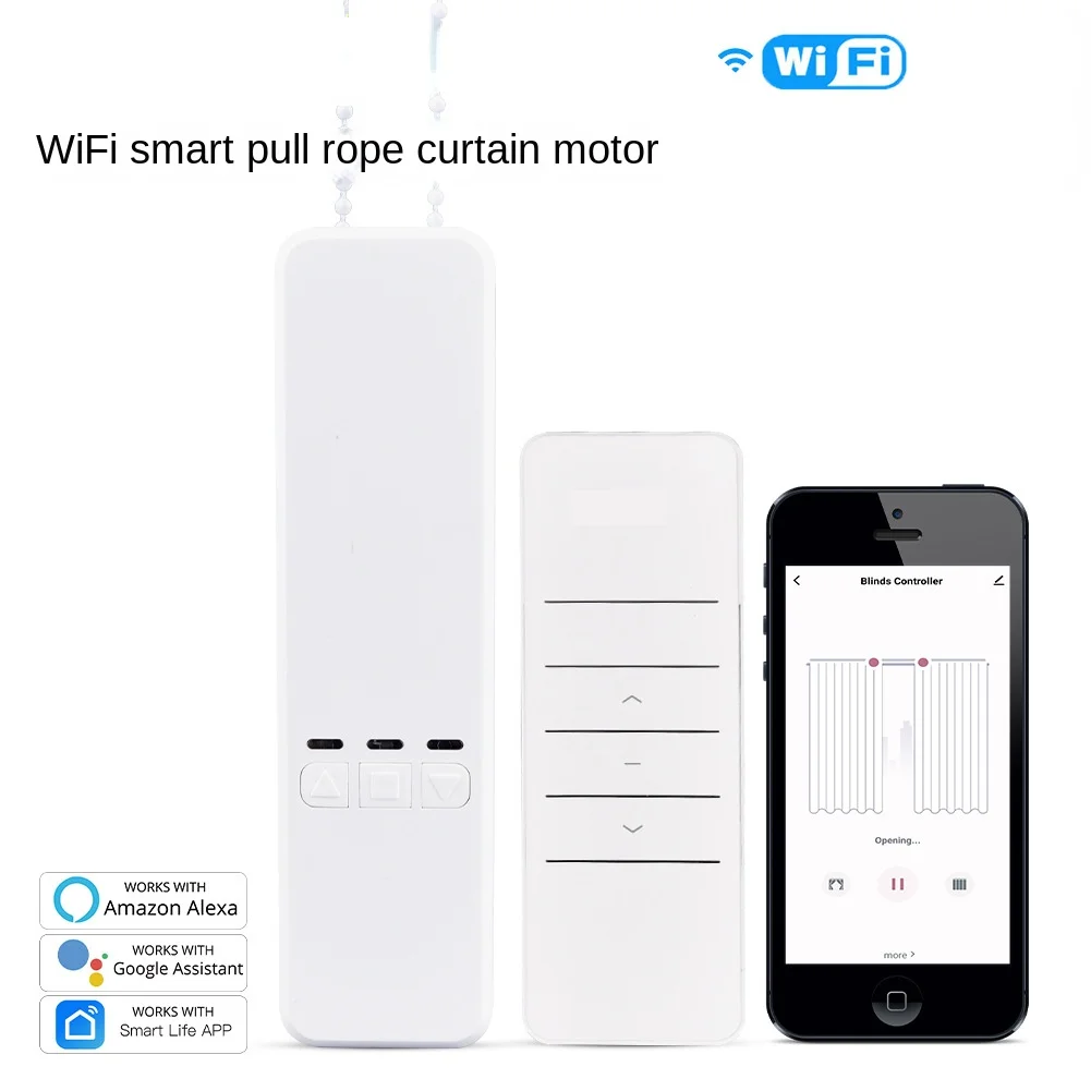 WiFi graffiti smart home pull rope curtain motor voice timing pull bead curtain intelligent motor