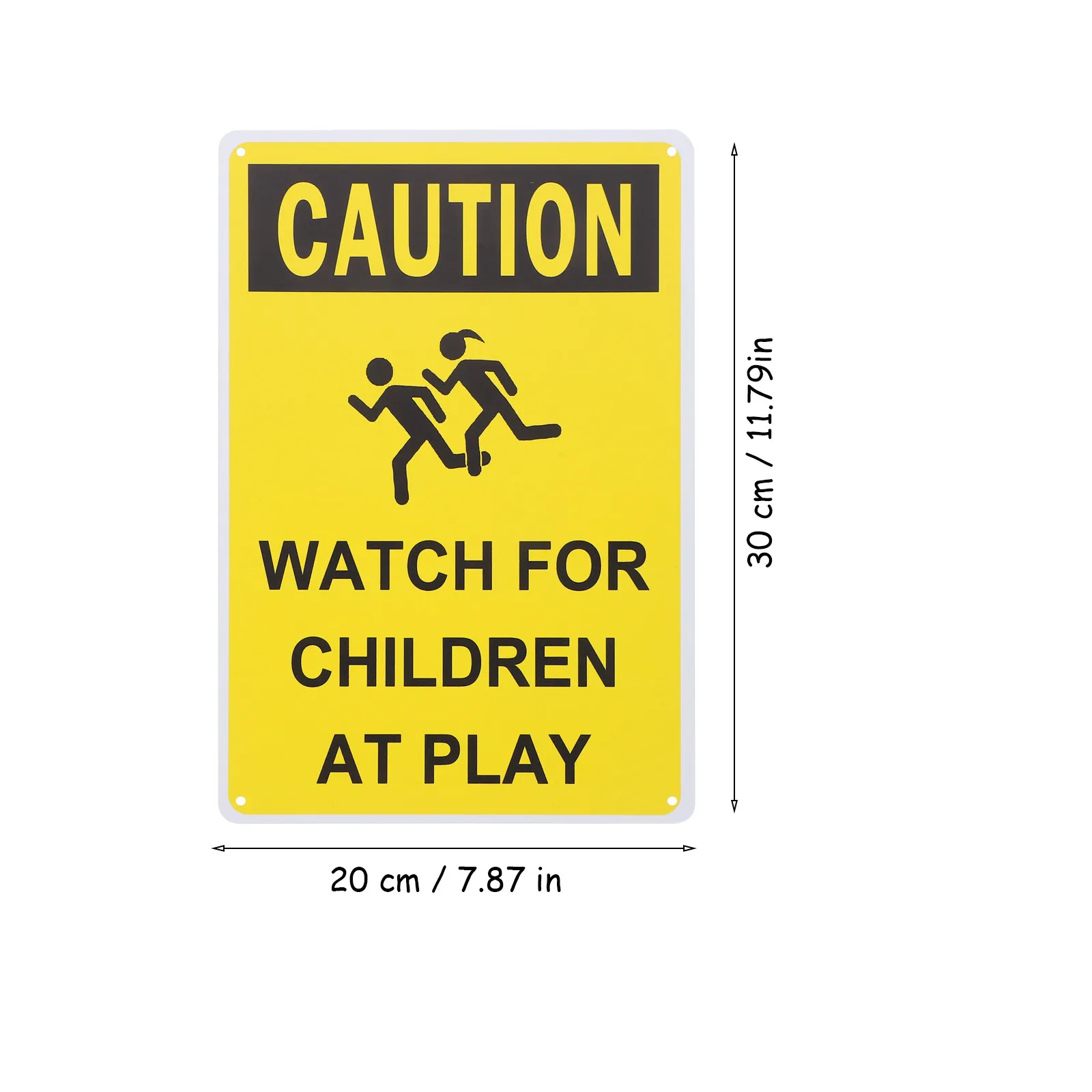 Metal Traffic Warning Sign For Private Road Sign Outdoor Play Weatherproof Slow Down Caution Iron Street