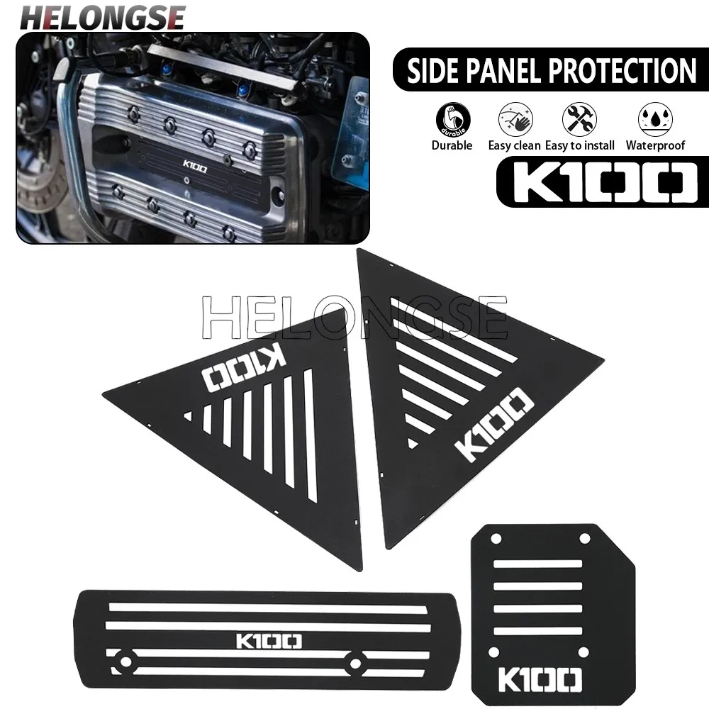 

HELONGSE For BMW K75 K100 K 100 Cafe Racer K1100 All Year 1982-1995 1994 Engine Injector Guard Badge Cover Side Cowl Fairing