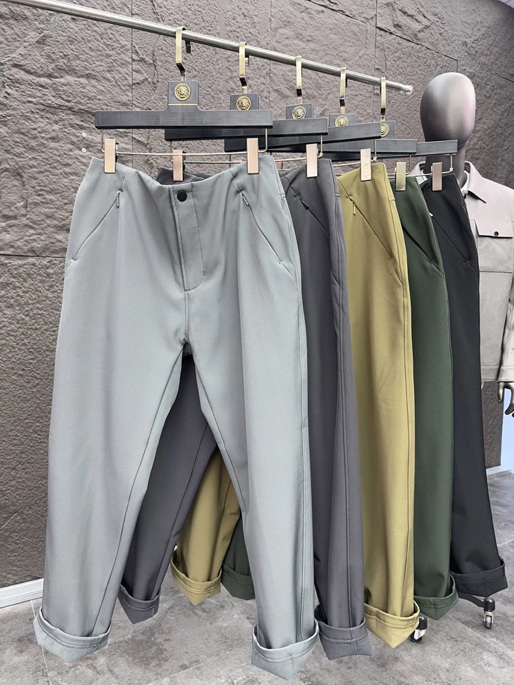 

Men's Outdoor Fce Lined Slim Fit Straight Leg Casual Pants Comfortable Warm Faionable SVIP XIAO 4900 Winter Leisure Trou...