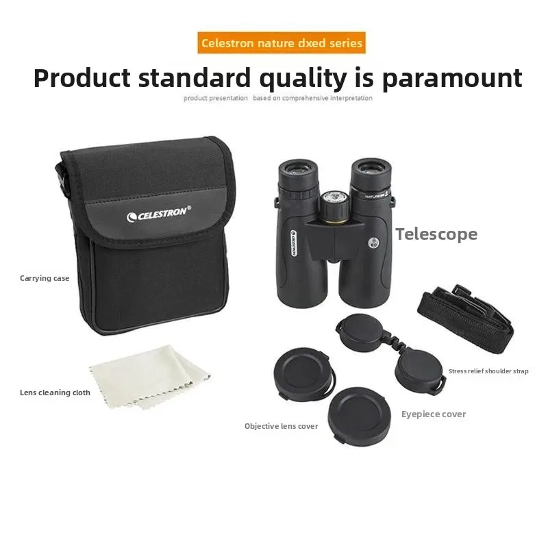 Celestron Natural DX Binoculars 8x42/10x42 ED Lens 10x50/12x50 Nitrogen Filled Waterproof Fog Proof Phase Film HD for Outdoor Sp