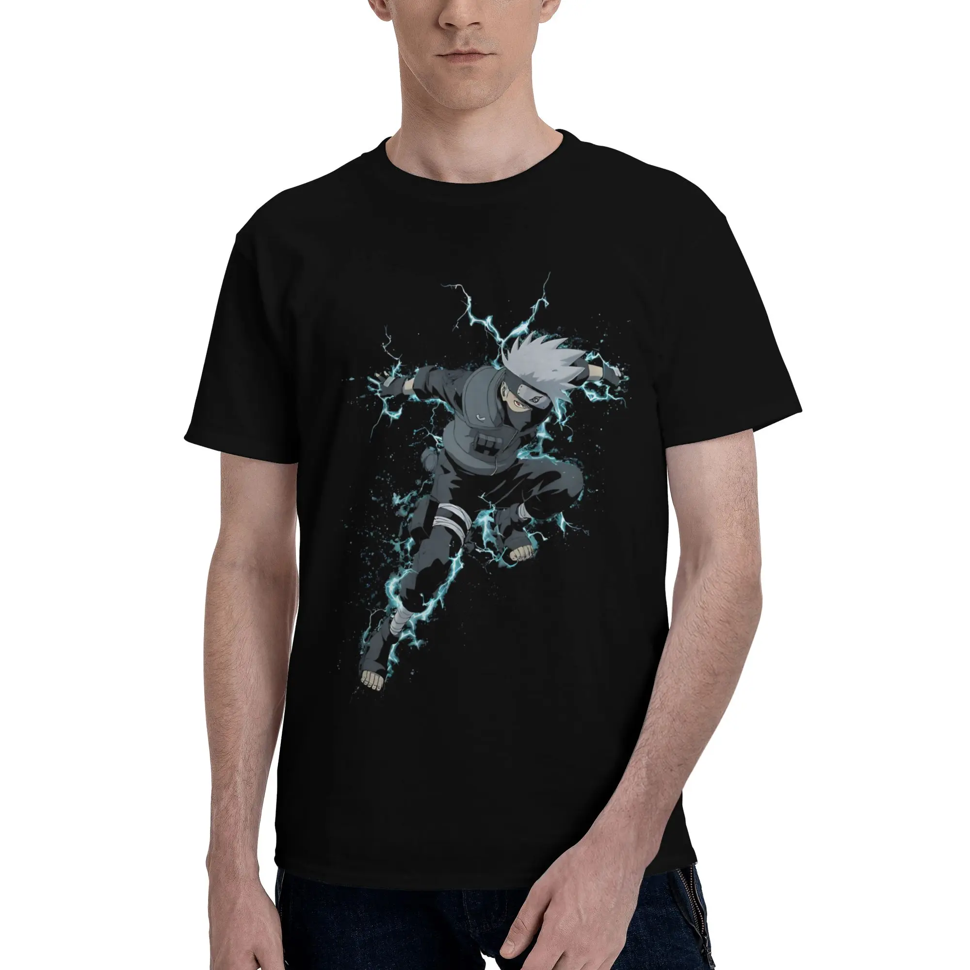 Copy Ninja  Novelty 100% Cotton T-Shirt Bandai NARUTO Tops Tees For Men