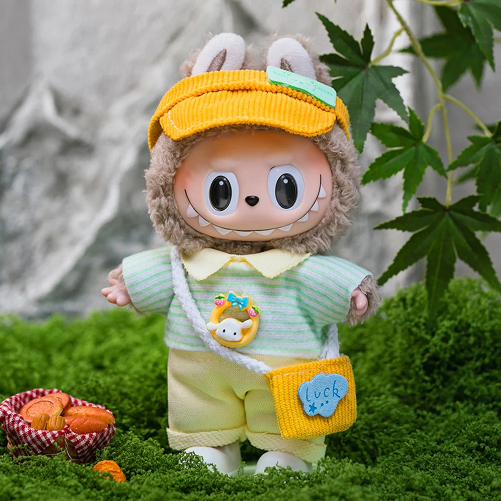 17cm Mini Doll's Clothes For Labubu V1 V2 Idol Dolls Cute Decoration Macaron Clothing Gift Outfit Accessories