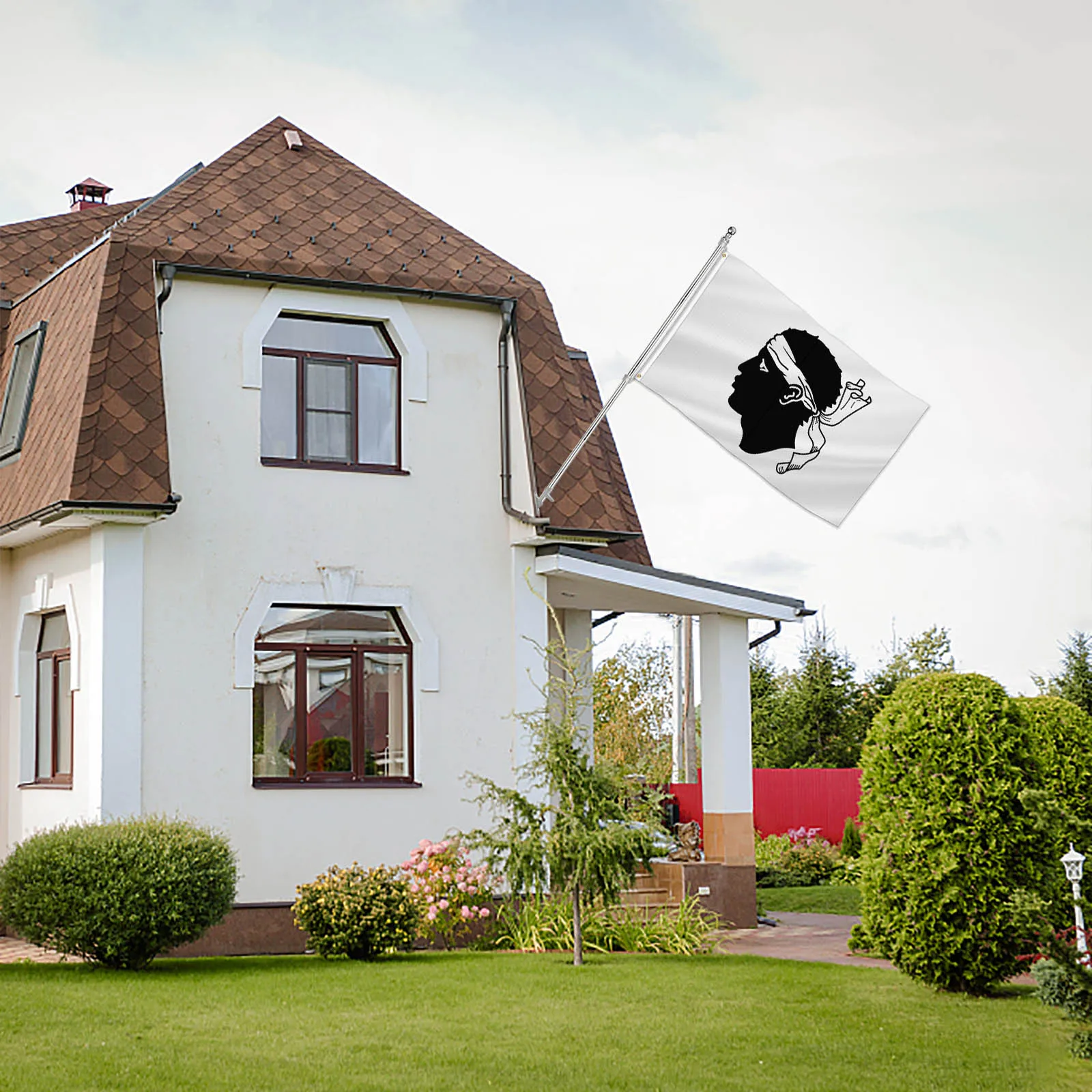 علم كورسيكا في فرنسا من PTEROSAUR، منطقة كورسيكا الفرنسية الكورية لأعلام كورسيكا لديكور قارب الغرفة، لافتة ديكور داخلية خارجية #2