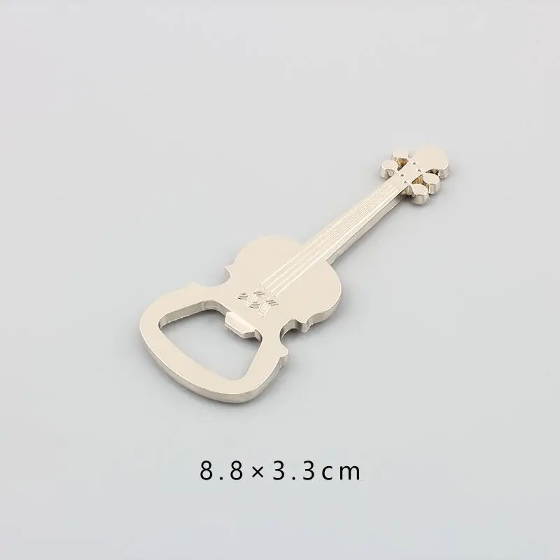 Hadiah Kreatif Pembuka Botol Perekat Kulkas Magnetik Pipa Gitar Logam