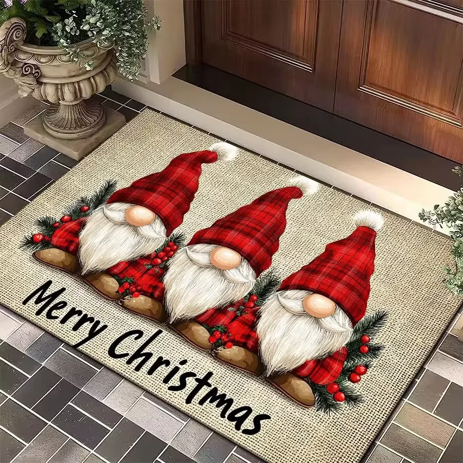 Fußmatte aus der VIKAMA-Weihnachtsmann-Serie, geräuschreduzierend, weich, warm, für den Eingangsbereich, Schlafzimmer, Eingang, Nachttisch, Heimdekoration