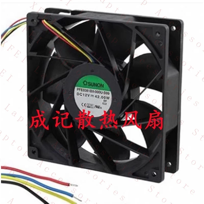 D  FOR SUNON PFE0381BX-000U-S99 14038 DC12V 3.30A 14CM 4-Wire High Airflow Cooling Fan