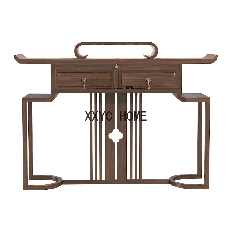 

Стол для горелки для алтаря из цельного дерева, храм Будды, домашний стиль, новый китайский стиль, алтарь Будды, ниша, стол с палочками для мусора