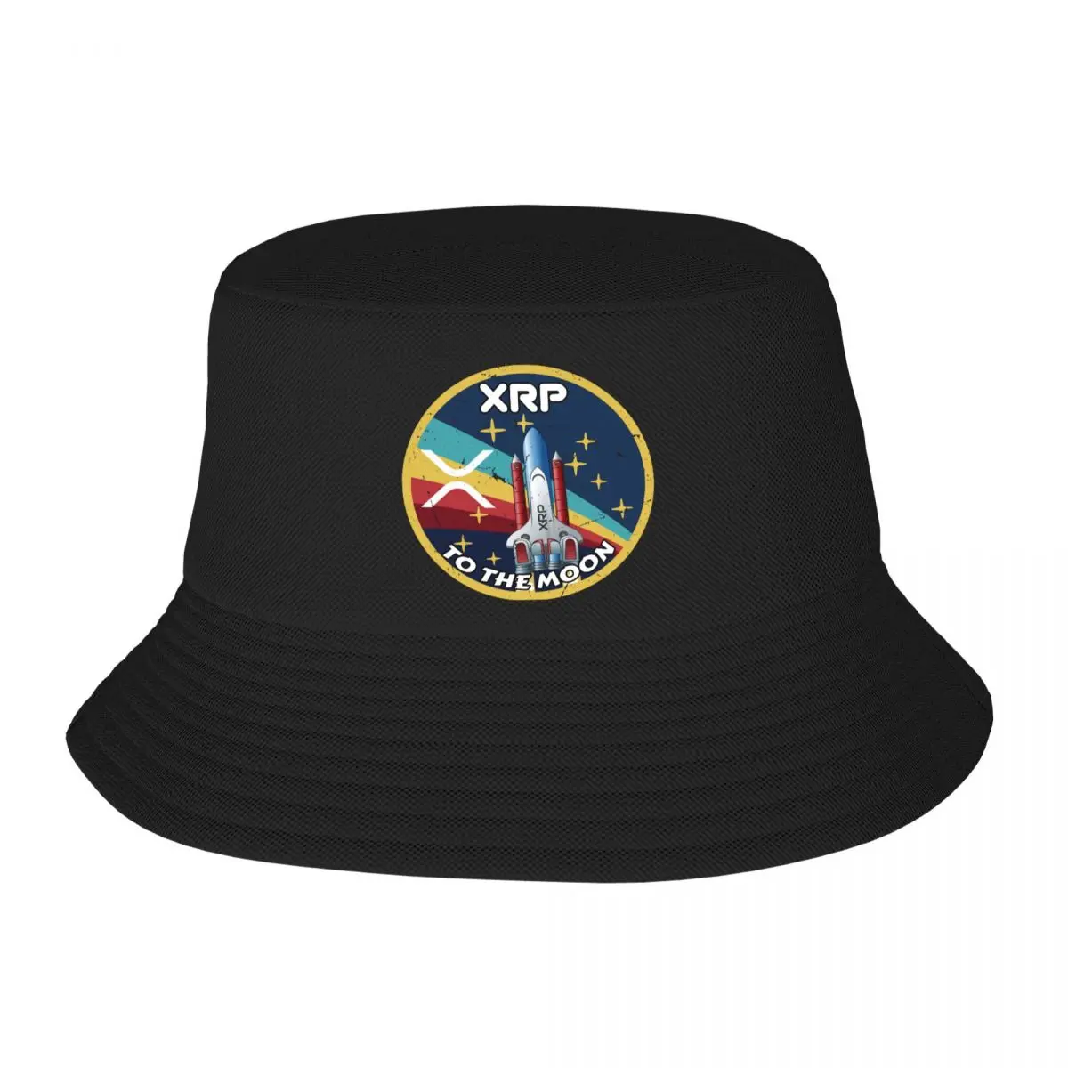 Custom Ripple XRP Cryptocurrency Space Mission Bucket Hat Women Men Bitcoin Crypto Outdoor Sun Summer Fishing Cap