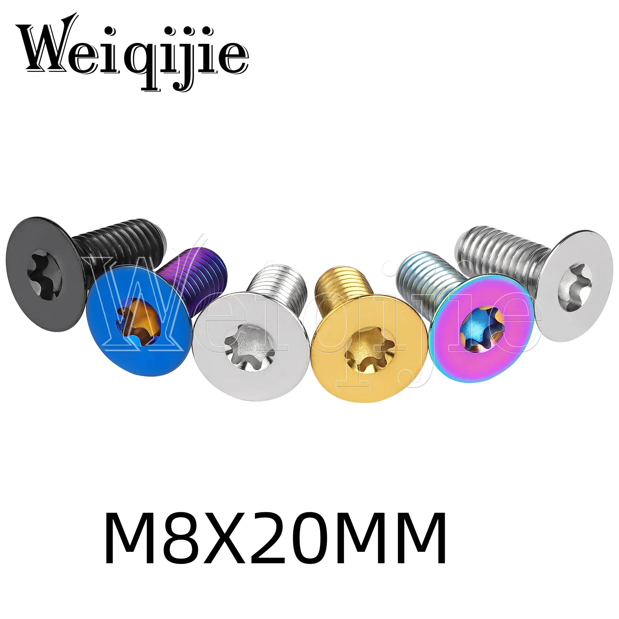 

Weiqijie Titanium Alloy 5PCS M8X20MM Countersunk Head Bolt Internal Plum Blossom Screw For Bicycle 20mm