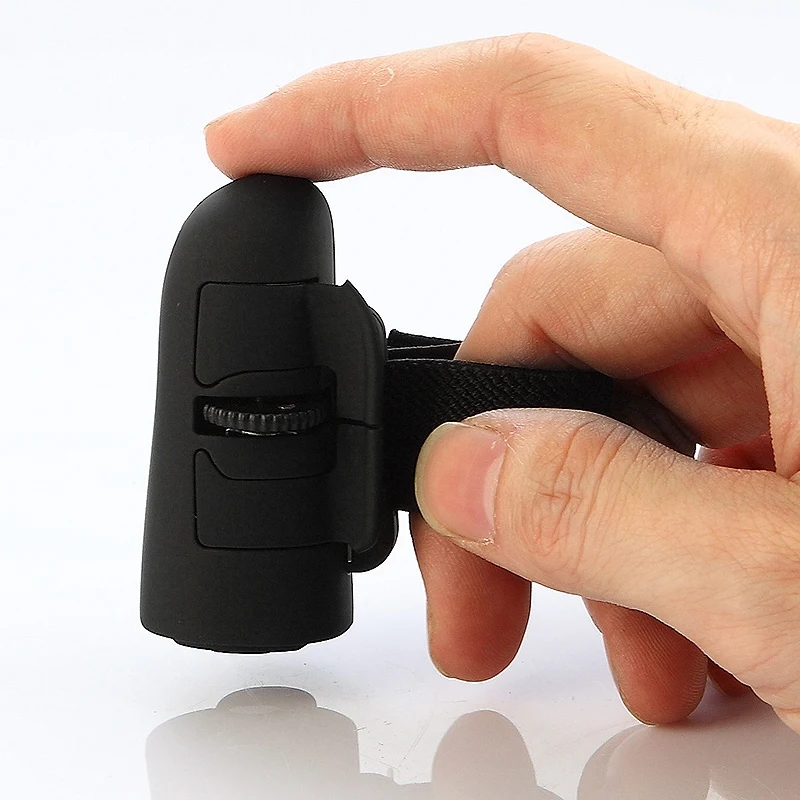 AT82-2.4G Wireless Finger Ring Optical Mini Mouse, Lazy Finger Mini Fingertip Wireless Mouse USB Optical Ring Laptop Mouse