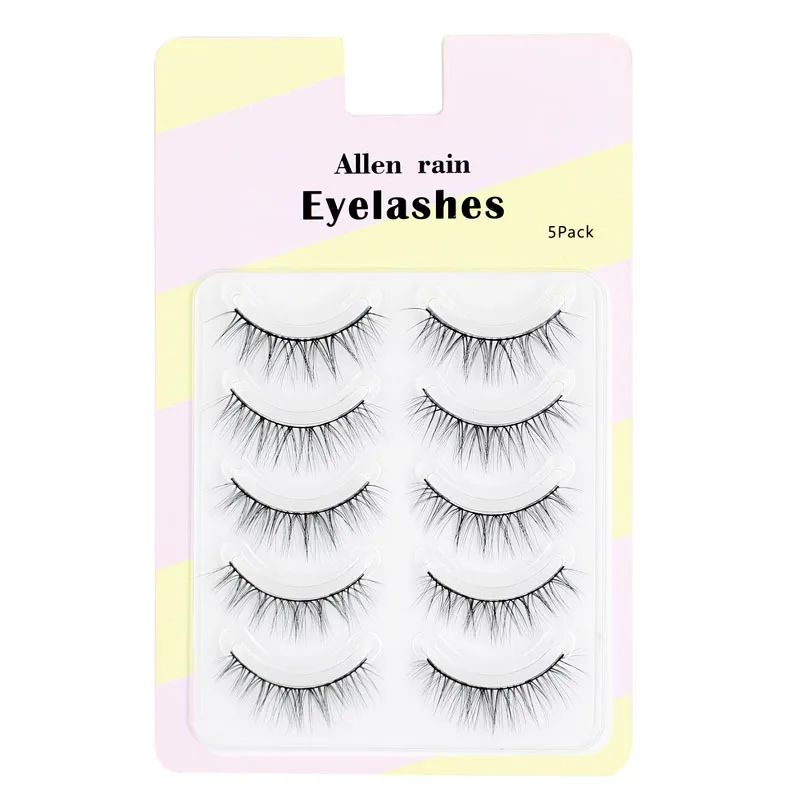 New Lash Extension False Eyelashes 5 Pairs 3D Japan And South Korea Fairy Lolita Eyelashes Daily Eye Makeup Tool