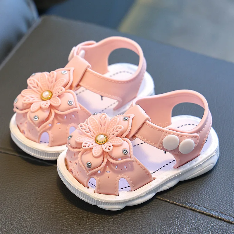 Girls  Shoes With Bowtie Pearls Beading Princess Sweet Cute Soft Comfortable Children Flats Kids Shoes Spring