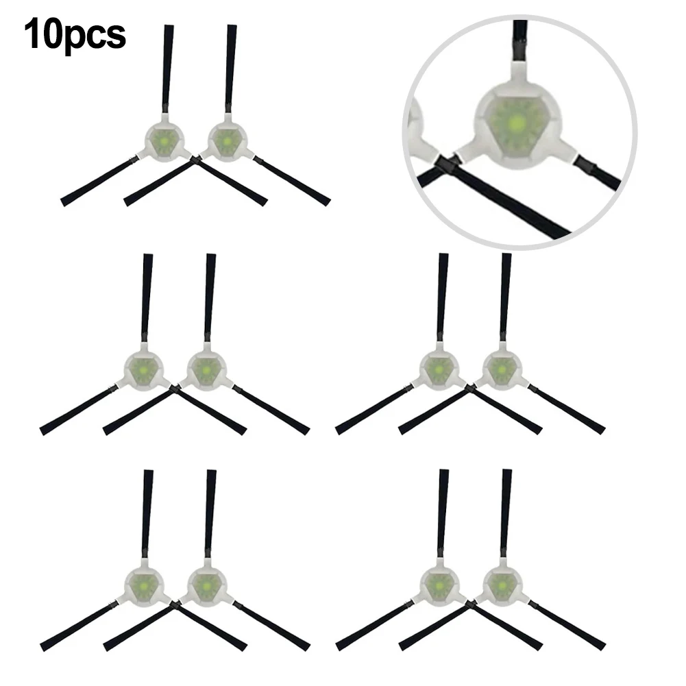 Replacement Side Brushes Set Compatible with For Cecotec For Conga Y70 Robot Vacuum Cleaner 10 Pieces Plastic Nylon Material