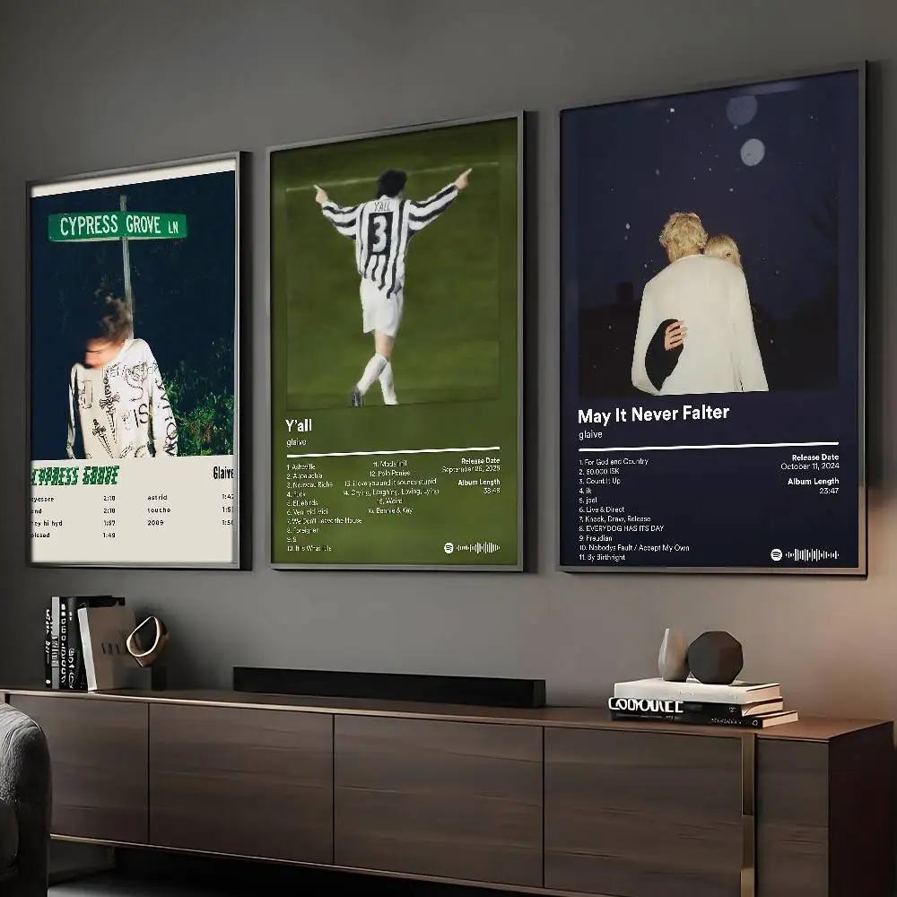 Singer Glaive Poster, klebriger Wandkunstdruck, wasserdicht, für Zuhause, Wohnzimmer, Schlafzimmer, Bar, ästhetisches Dekor