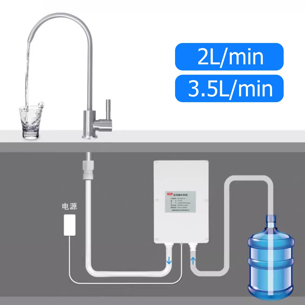 

12V Electric Water Pump Caravan Kitchen Faucet Automatic Water Suction Pump 2L/min 3.5L/min Motorhome Boat Galley Water Pump