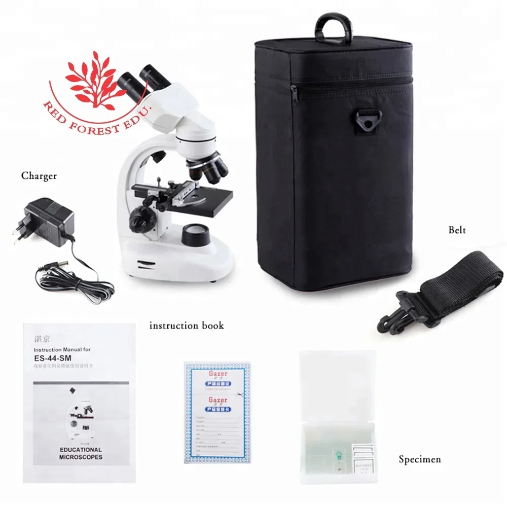 Biology lab equipment 40-400X binocular microscope