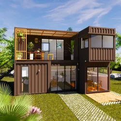 20 Foot Flat Pack Living Steel Frame Modular Home Prefab Sandwich Panel Shipping 3 Bedroom Container House