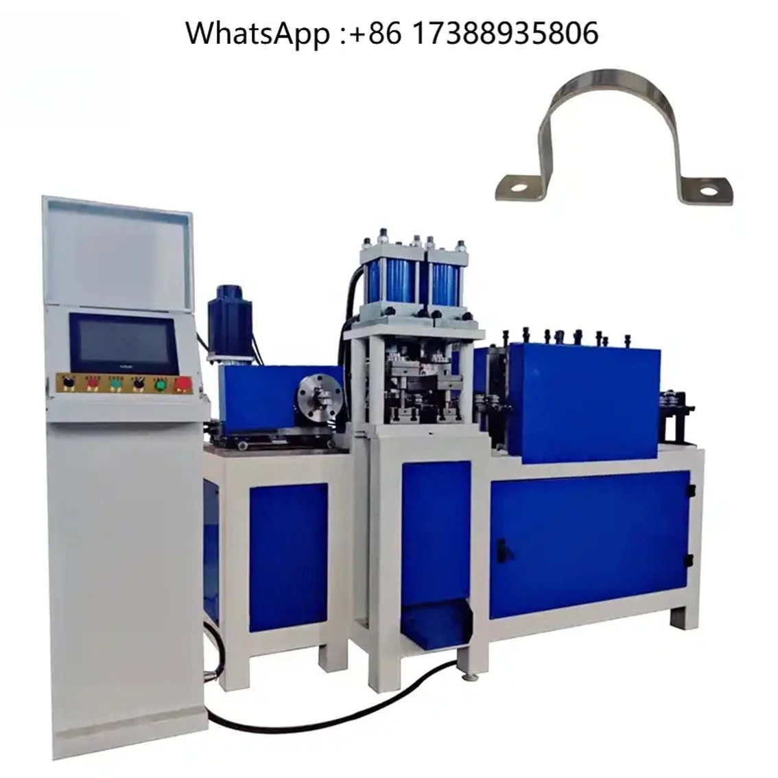 Automatic CNC Metal Flat Iron Strip Bending and Forming Machine Hose Pipe Clamp Making Machine With Punching
