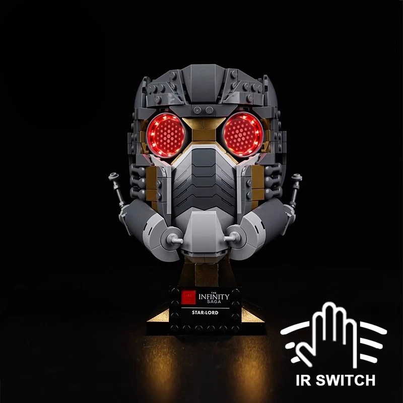 Kein Modell LED-Beleuchtungsset passend für LEGO Star Lords Helme 76251 (ohne Bausteine)