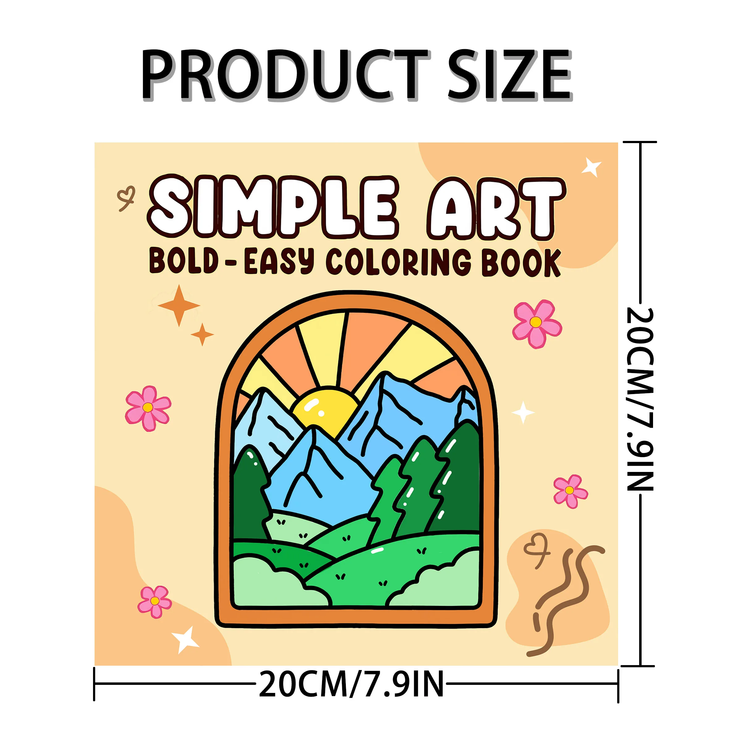 SIMPLE ART Bold-easy Patterns Coloring Book for Adults Cute Drawing Book Perfect Gift for Party and Birthday