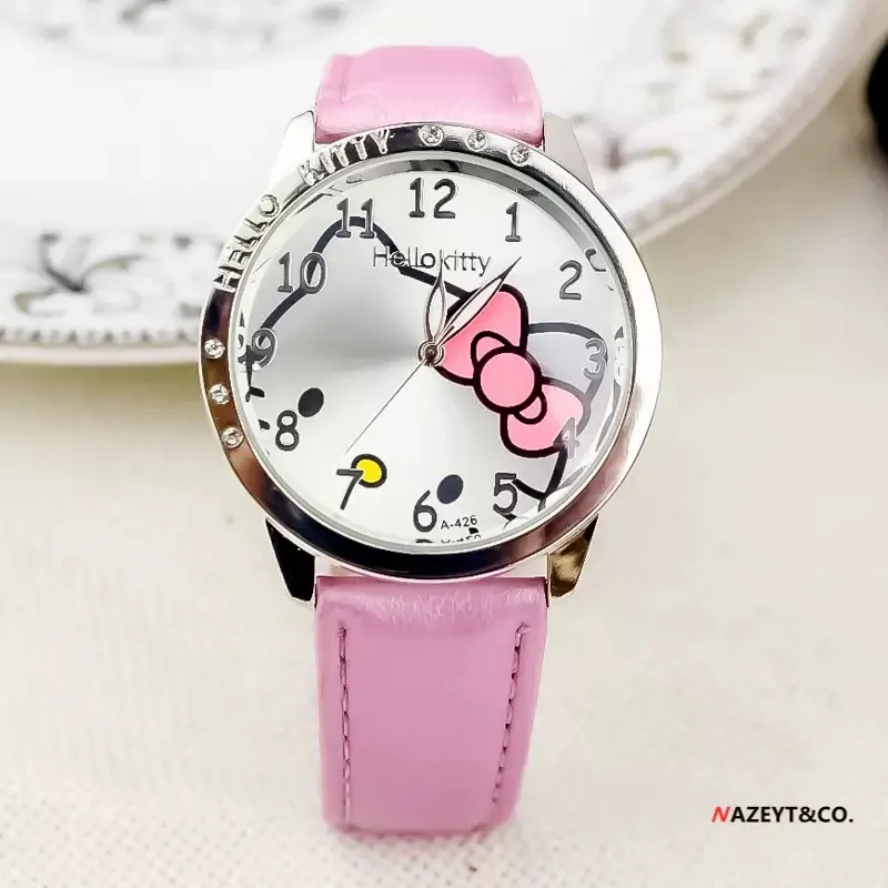 ハローキティサンリオキッズクォーツ時計女性子供カジュアル防水かわいい漫画の腕時計ファッション腕時計誕生日プレゼント