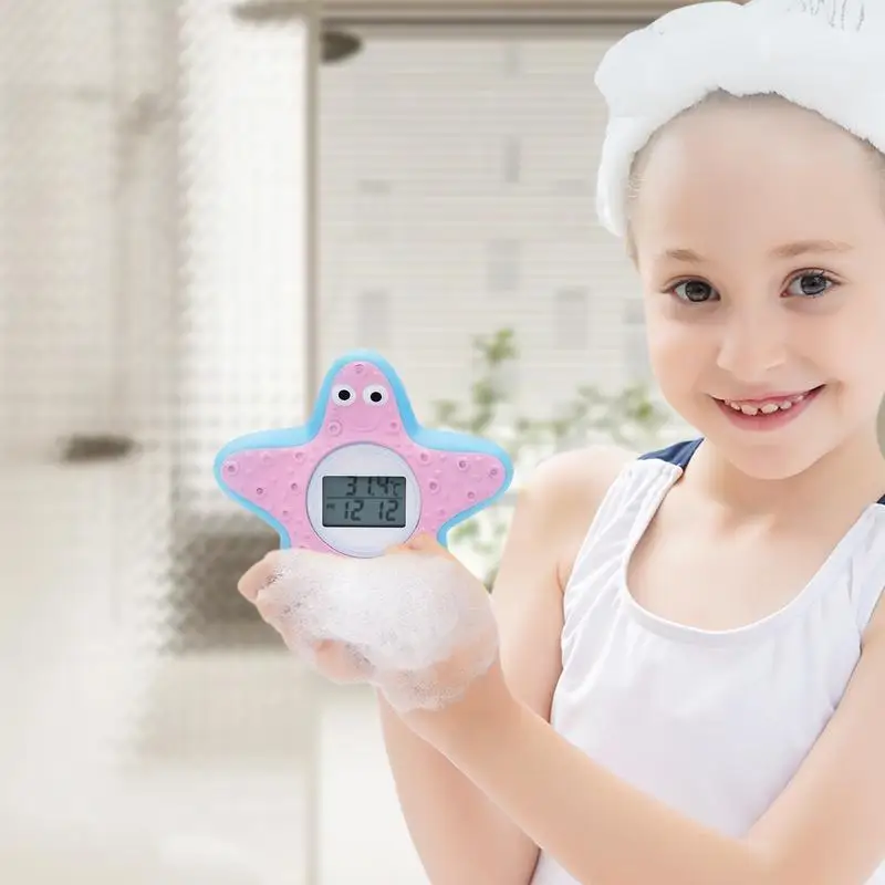 Starfish Temperature Sensor Bathing Temperature Sensor Toddler Bath Time Toy LCD Temperature Gauge For Bathroom Gym Swimming