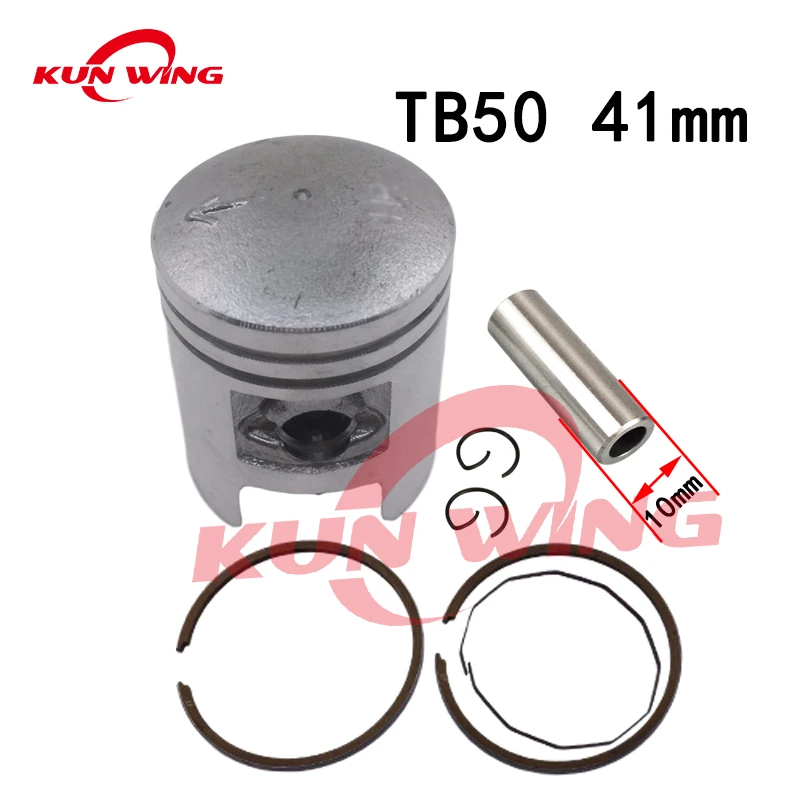 41MM 43MM Bore Piston Kit Rings for 2-Stroke GEELY50 TB50 TB60 TB 50 60 D1E41QMB D1E43QMC Qingqi MULAN 50 Scooter Engine Parts