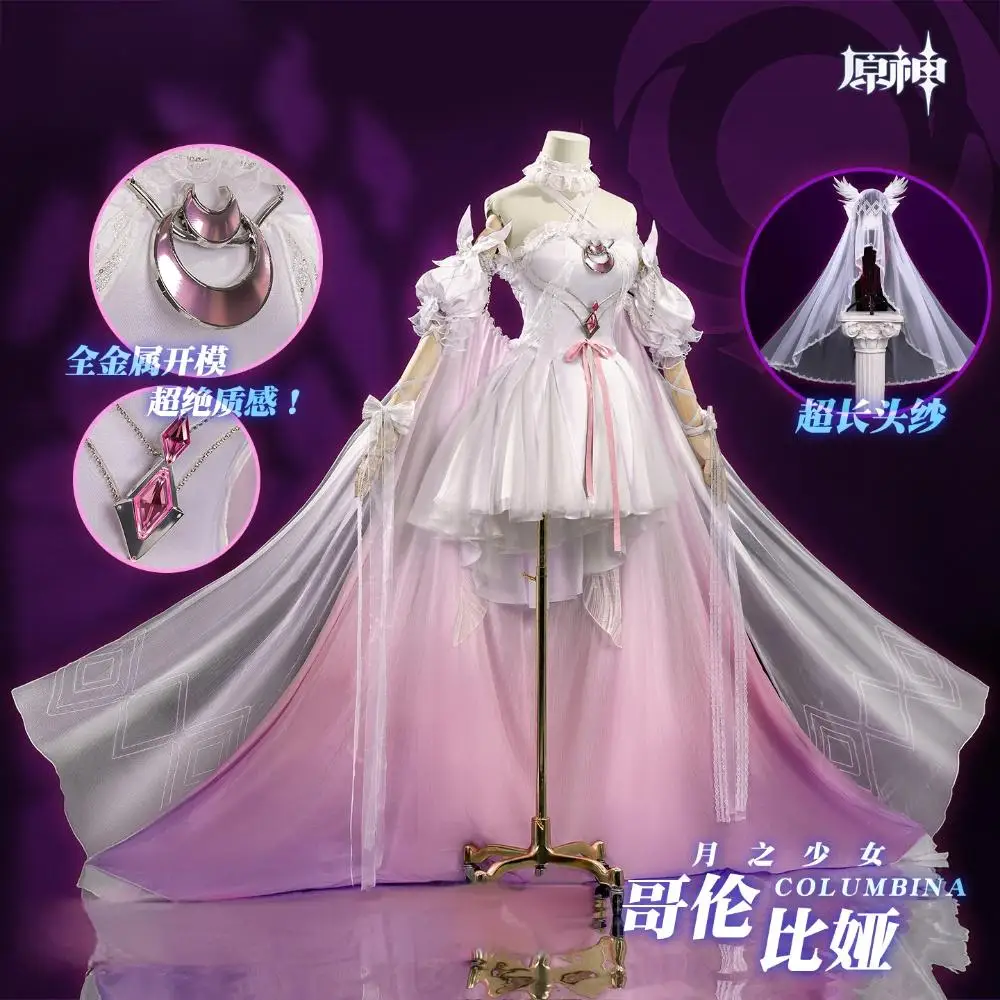 

Anime Game GenshinImpact FES Damselette Columbina Cosplay Costume Outfit For Women Halloween Carnival Christmas Role Play Dress