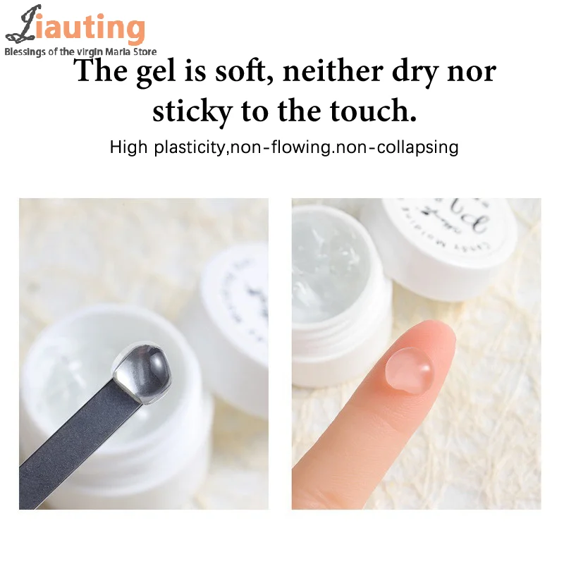 1pcs Pvc Transparent Fudge Gel 3d Non Stick Hand Solid Gel Molding Gel Phototherapy Nail Polish Gel Cooperate With Uv Lamp